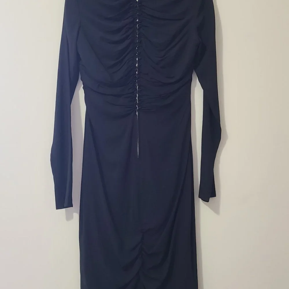 Versace Medusa Long Sleeve Size 8 Midi Dress - Picture 8 of 16